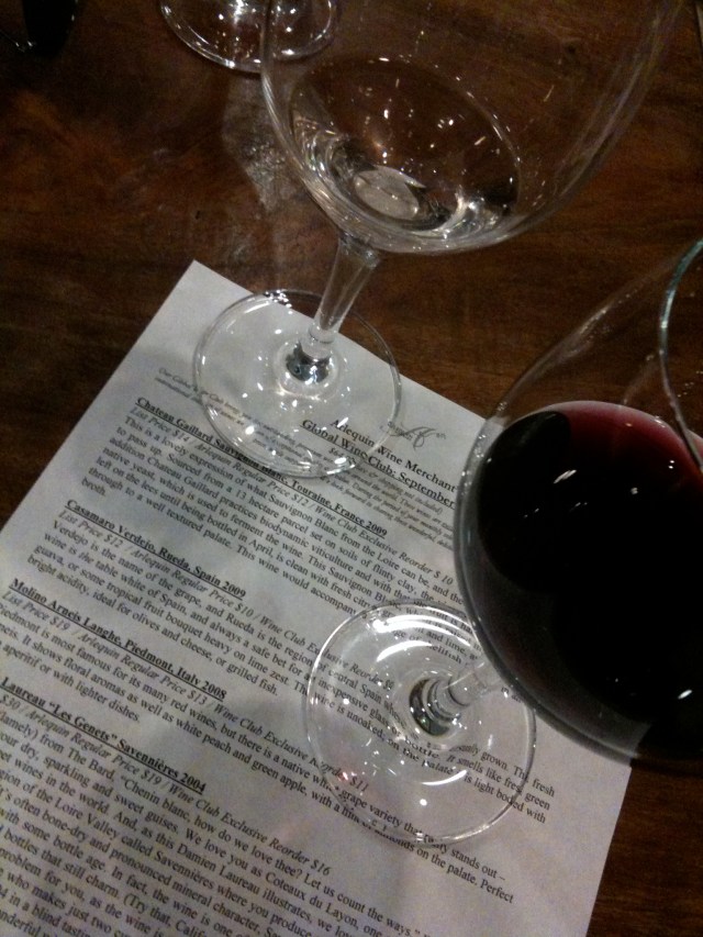 Wine tasting menu @ Arlequin, SF